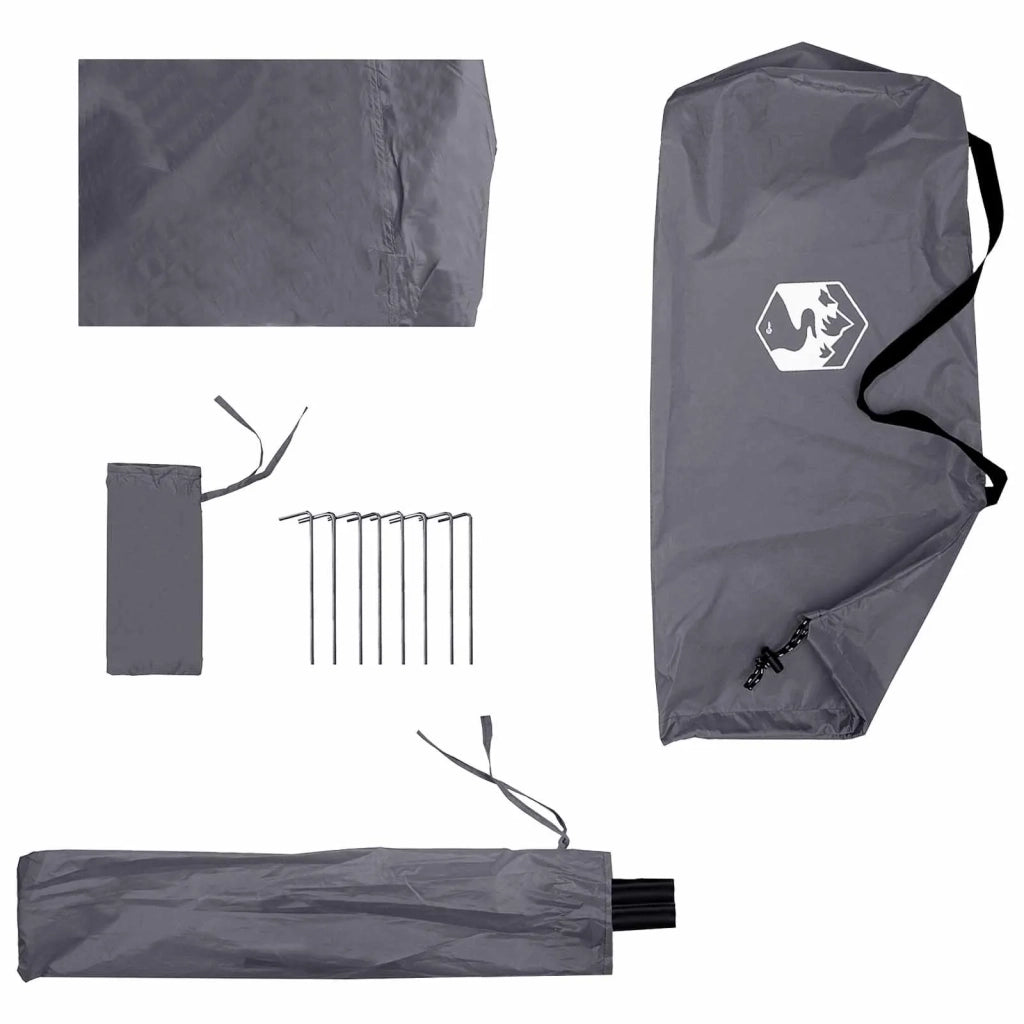 Poncho da pioggia 2-in-1 con cappuccio Grigio e arancione 42017408