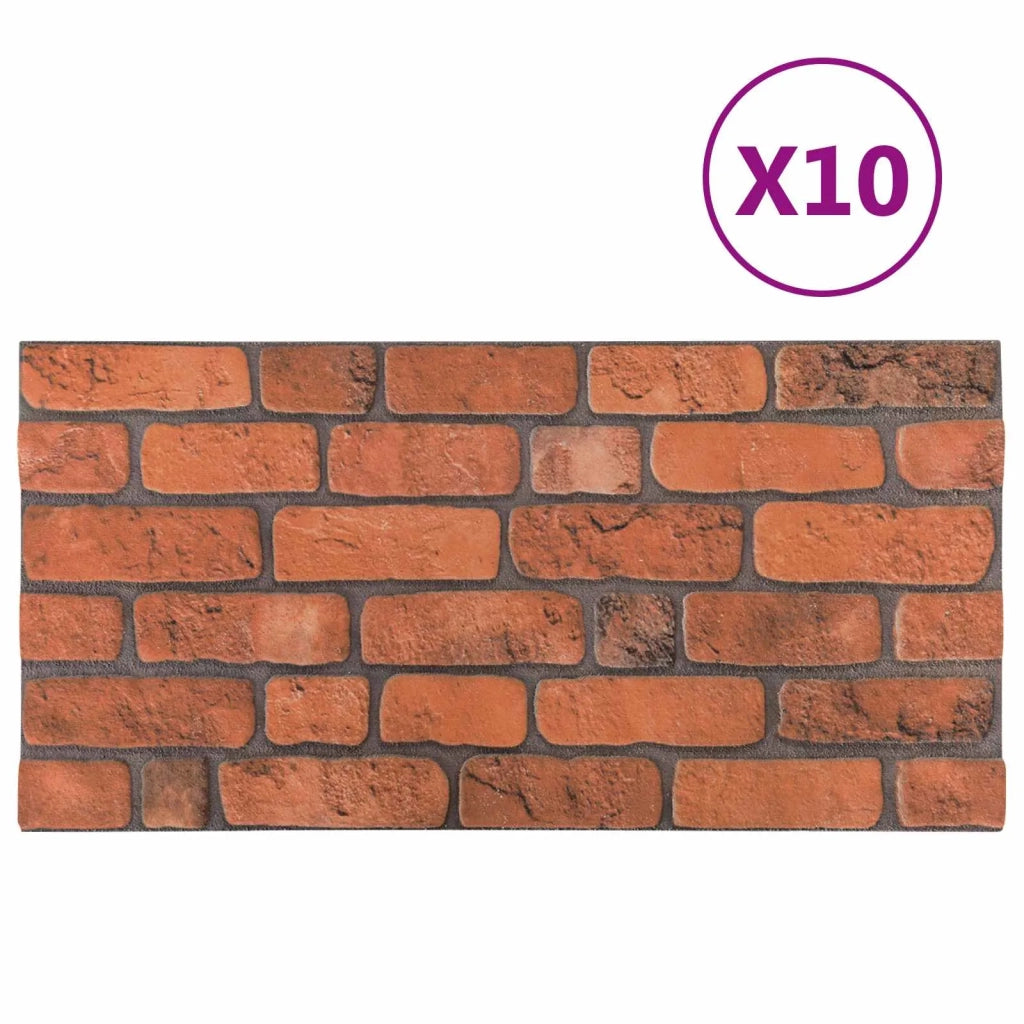 Pannelli da parete 10 pz Terracotta 100 x 50 cm Schiuma EPS CFW8911099