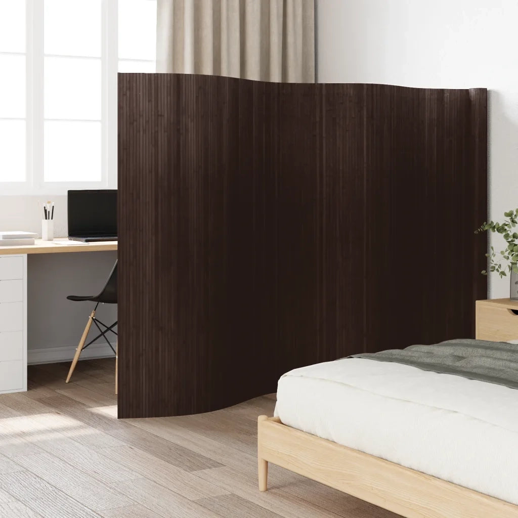 Divisorio Ambienti | Divider per stanze | Paravento Marrone Scuro Larghezza 600 cm Altezza 165 cm in Bamb¨´