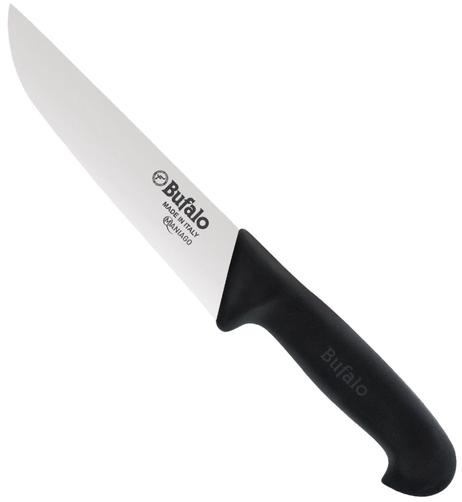 Coltello Francese Lama 26 cm Bufalo Macello S92/26 Manico Nero