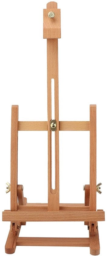 Tavolo da Pittura H-Francese - Tavolo da Dipingere e Display - Legno di Quercia - Portatile - Sedia da Pittore con Piedistallo - Solido e Spazievolutivo - Tavolo da Dipingere con Sedia