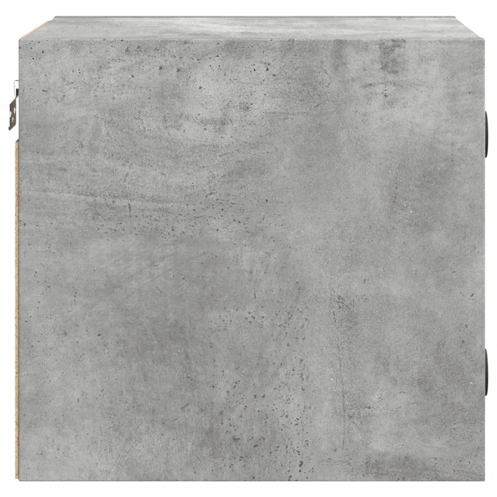 Comodini con Ante in Vetro 2pz-Set di 2 Tavolino da notte Grigio Cemento 35x37x35 cm