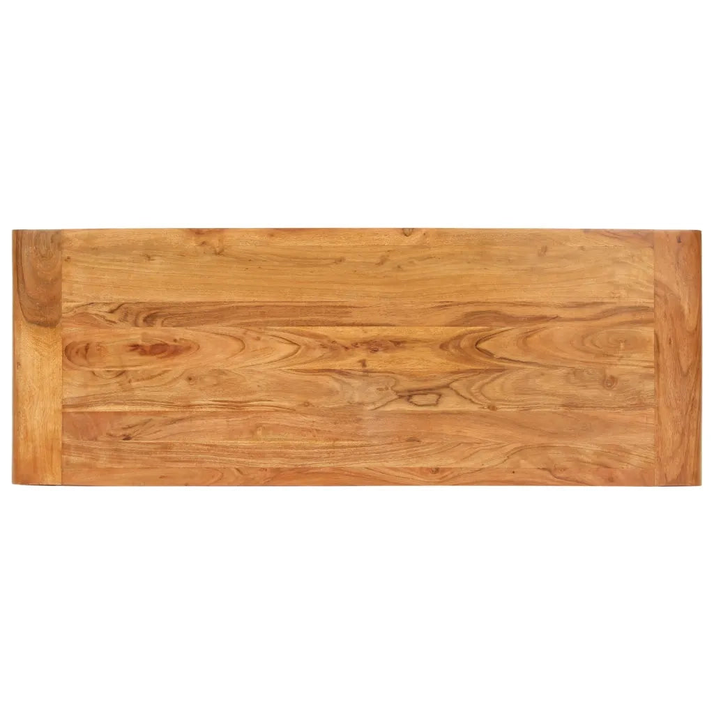 Tavolo Consolle 110x40x76 cm Massello Acacia Finitura Ambra 289629
