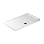 Piatto doccia 80x100 H 6 rettangolare in ceramica bianca con antiscivolo