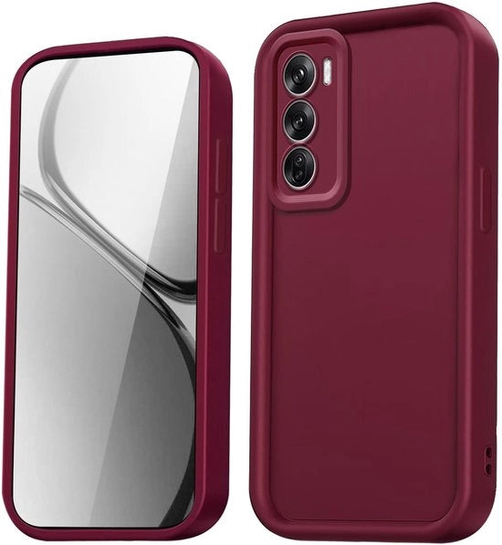 Copertura schokresistente per smartphone - Reno 12 5G - Copertura in silicone - Bordo elevato - Angoli rinforzati - Presa antiscivolo - Custodia per smartphone