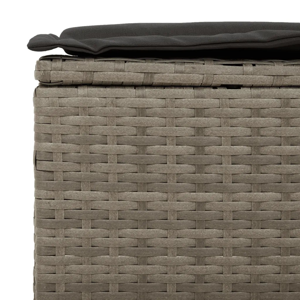 Set Divano Giardino 5 pz con Cuscini Grigio Polyrattan Acacia 3213538
