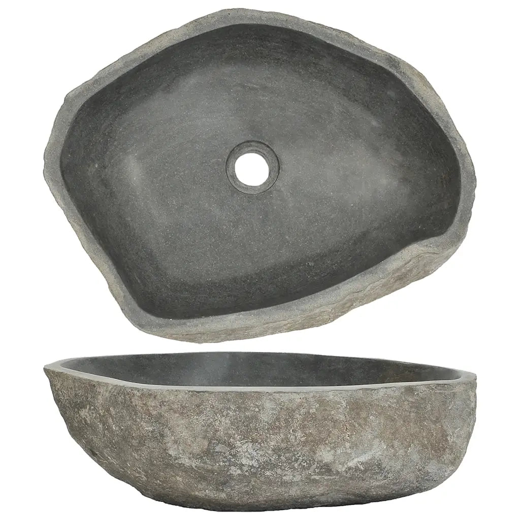 Lavandino-Lavello in Pietra di Fiume Ovale (45-53)x(34-41) cm