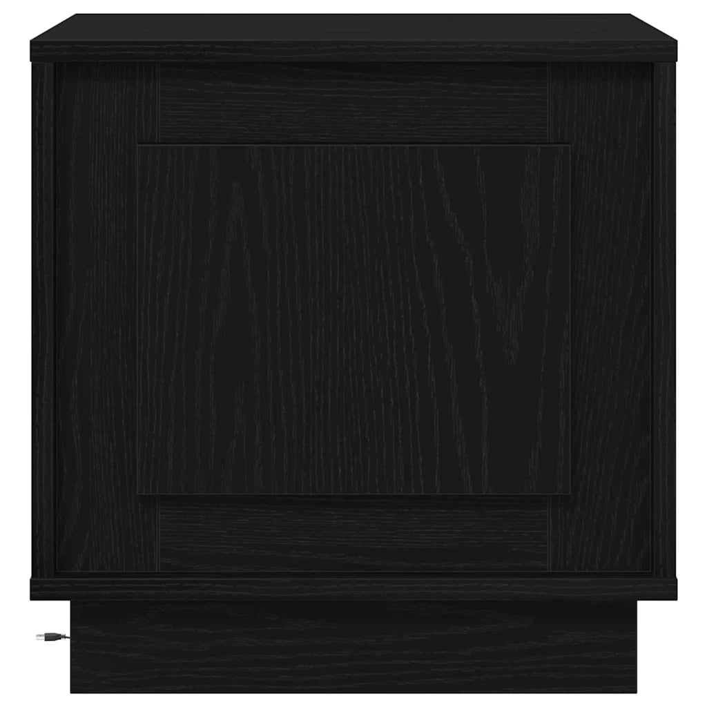 Comodino | Armadio da Notte | Mobiletto da notte Nero 44 x 34,5 x 45 cm Legno multistrato