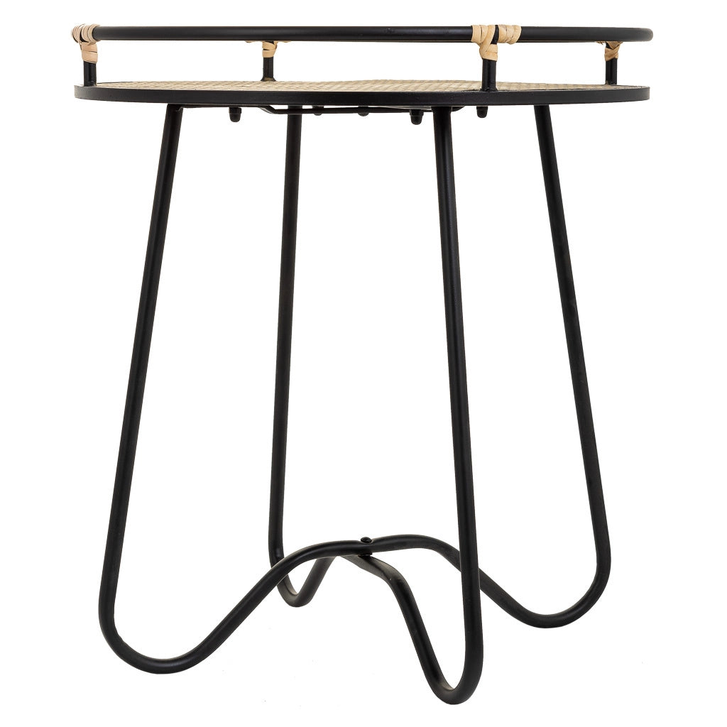 Tavolino in metallo nero 45x45x50h