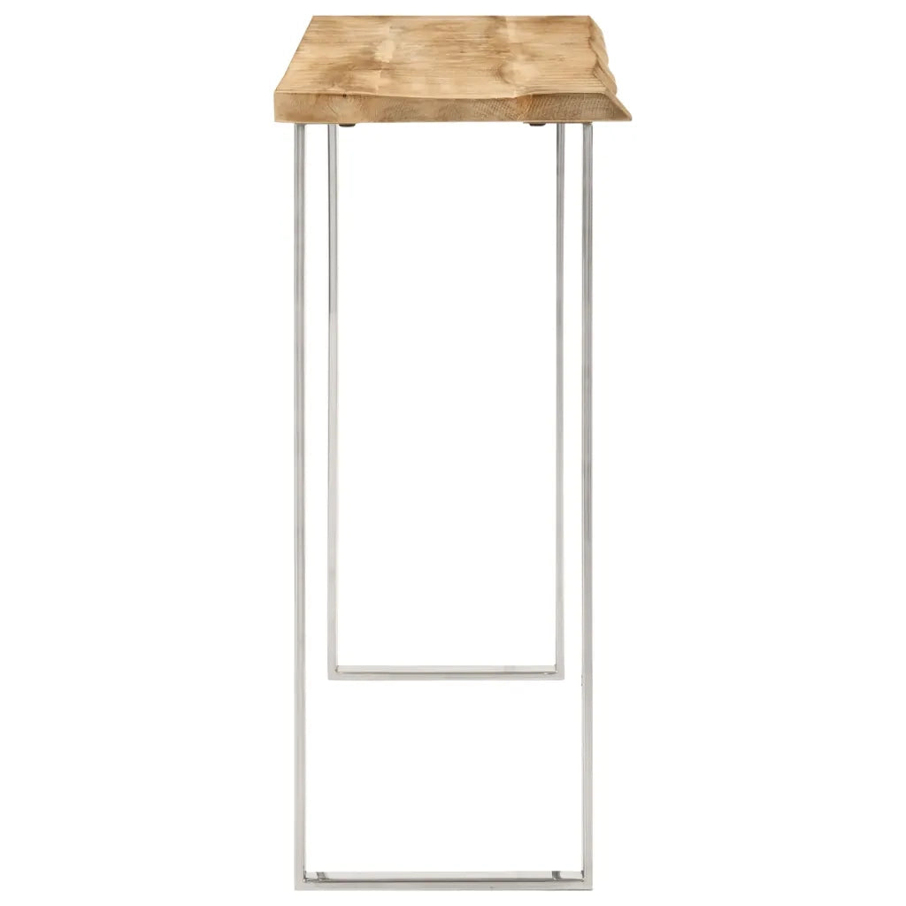 vidaXL Tavolo Consolle Bordi Vivi 105x33x76 cm Legno Massello di Mango