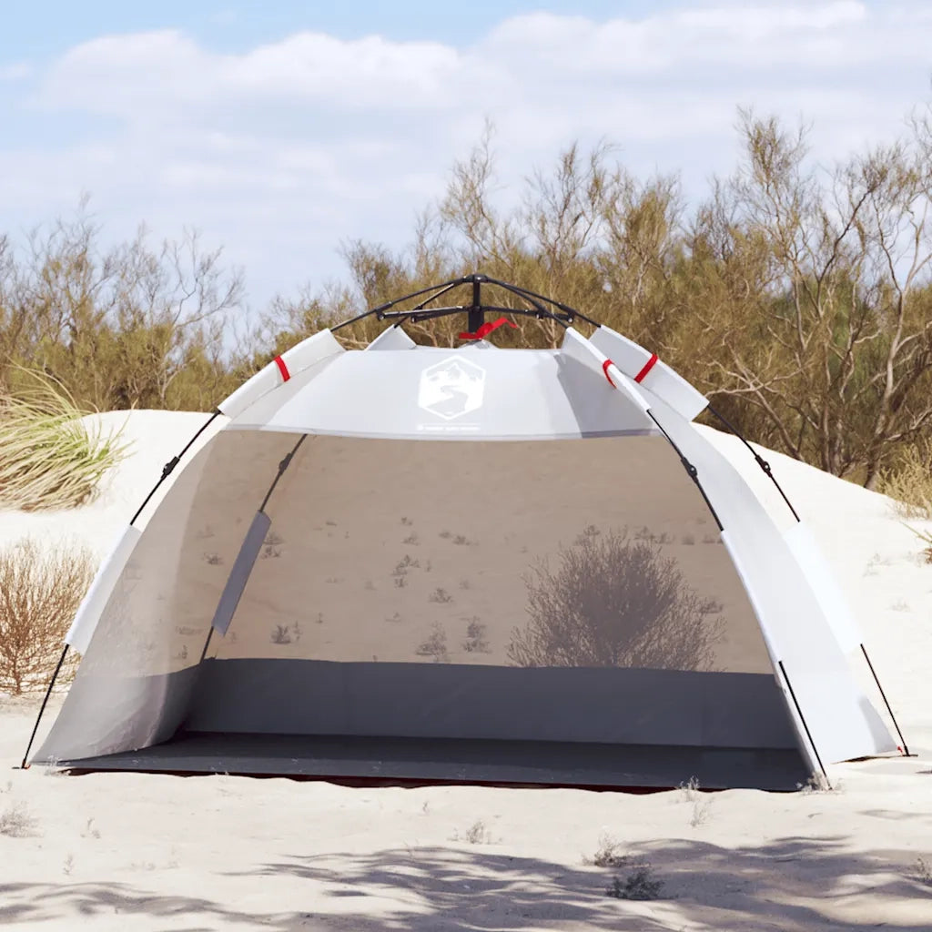 Tenda da Spiaggia 2 Persone-Tenda da campeggio Grigio Rilascio Rapido Impermeabile 539935