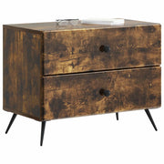Comodino | Armadio da Notte | Mobiletto da notte con cassetto Rovere Fumo 62 x 34,5 x 47,5 cm