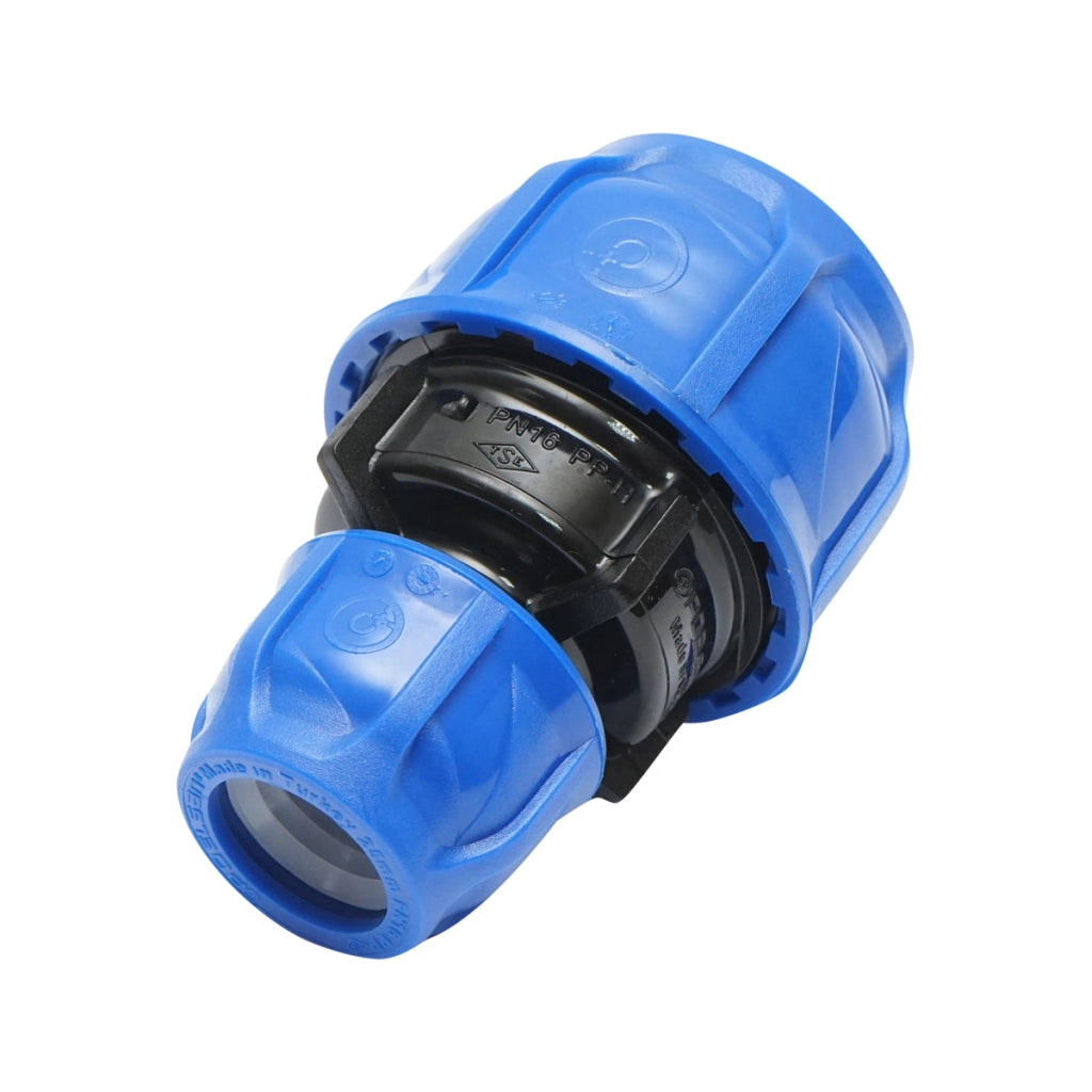 Giunto di riduzione di compressione D40x25mm, PN16 per sistemi di irrigazione