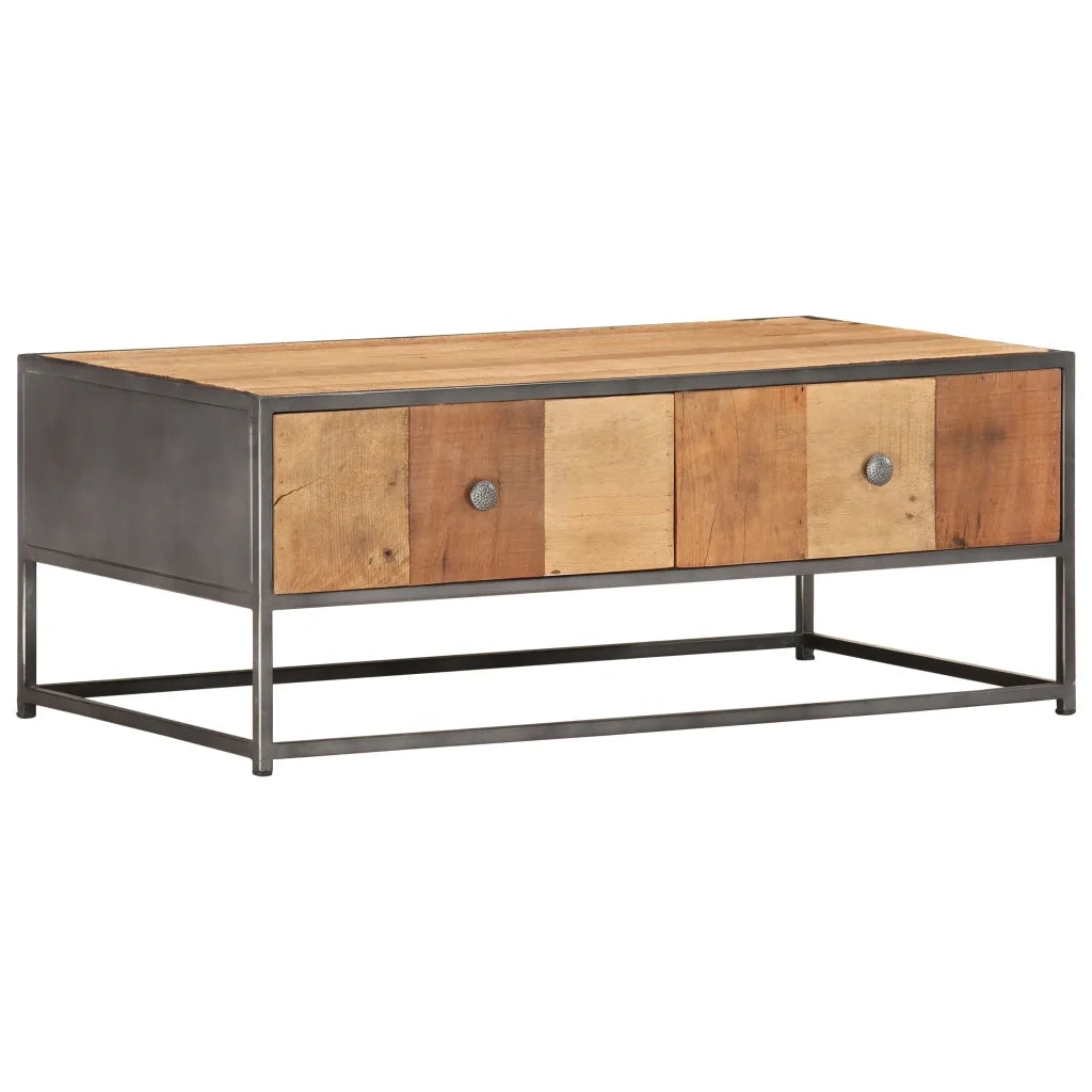 Tavolino da Salotto 90x50x35 cm in Legno Massello di Recupero 286530