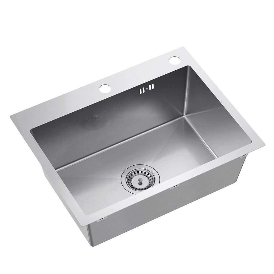Lavello In Acciaio Luke 110 Workstation Brush Nickel con rubinetto da cucina