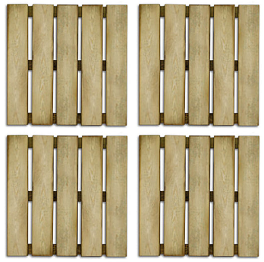 Pavimentazione da Esterno 4 Pezzi 50x50 cm in Legno Impregnato