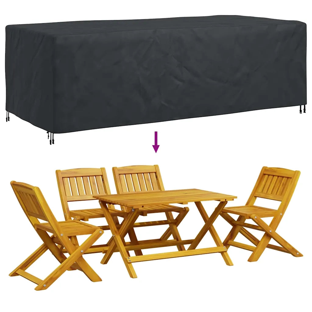 vidaXL Copertura per mobili da esterno Nero 300 x 110 x 70 cm 210D