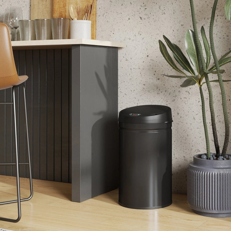 CESTINO SENSOR 30 L IN ACCIAIO NERO