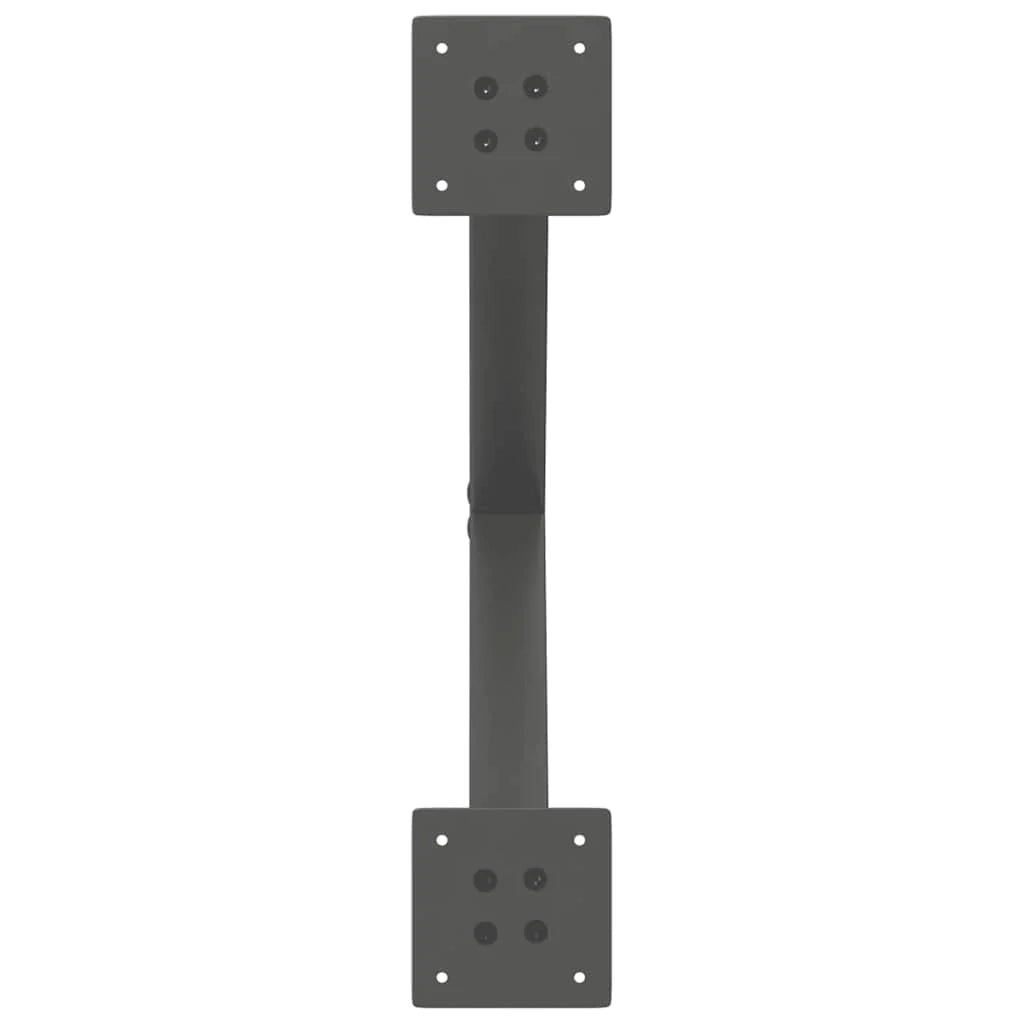 Set di 2 gambe regolabili per tavolino da caffè a forma di X 50 x 42-43 cm acciaio antracite 02_0057171