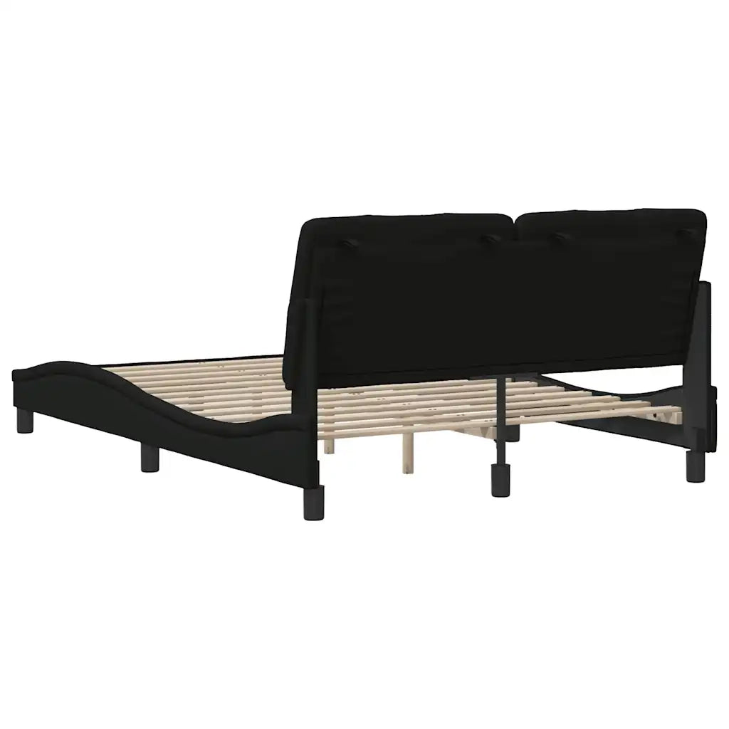 Giroletto senza Materasso Nero 140x200 cm in Tessuto 3310603