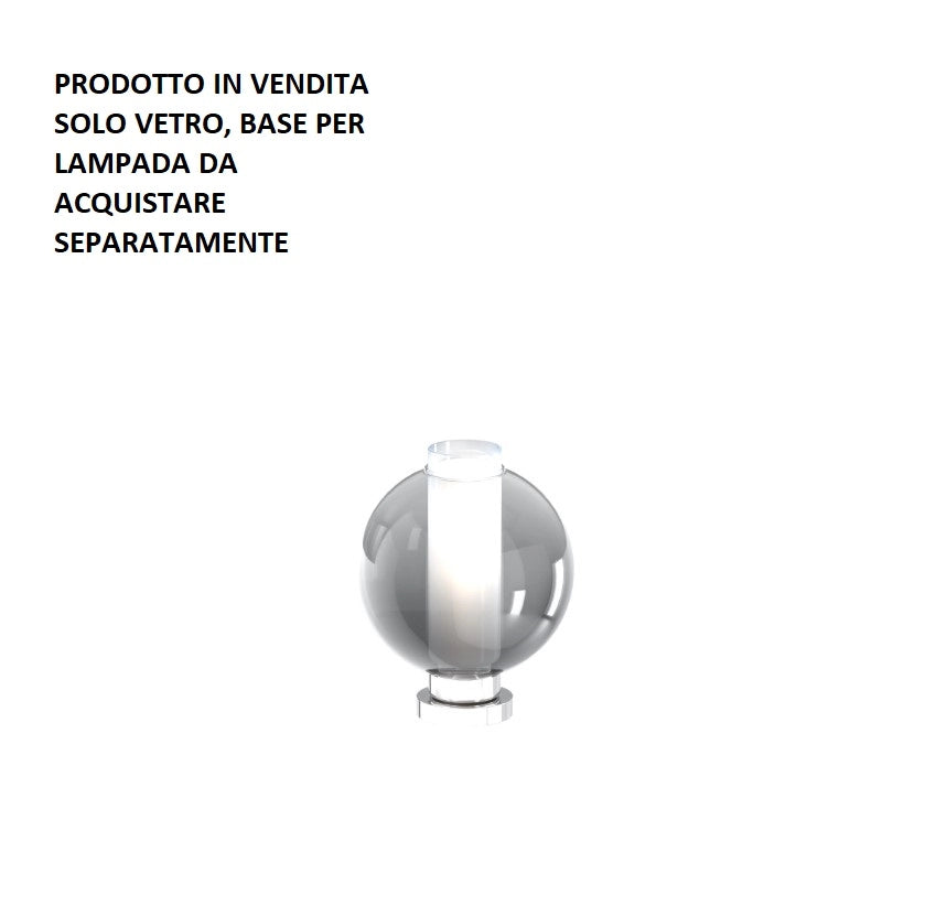 KIT DUE VETRI ESTERNO TRASPARENTE + INTERNO SATINATO + 2 GOMMINI SILICONE