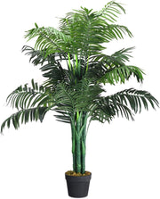 Albero artificiale, palma artificiale con vaso, palma artificiale, pianta d'appartamento in poliestere, per decorazione di interni, altezza 110 cm