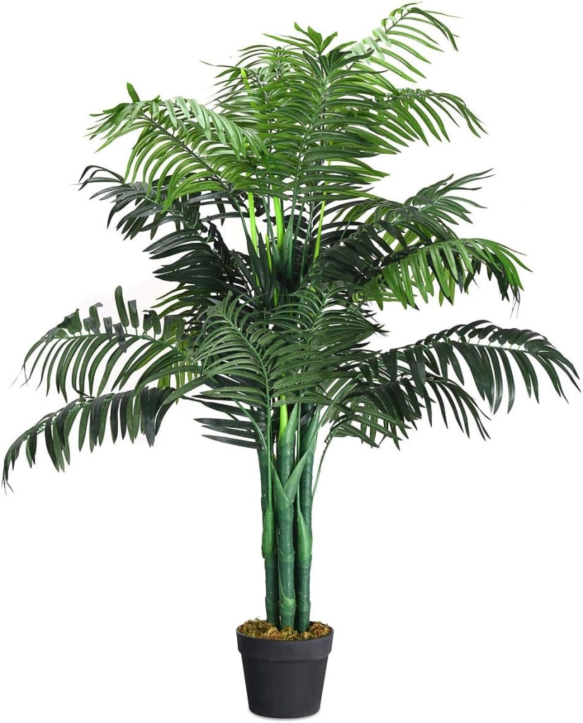 Albero artificiale, palma artificiale con vaso, palma artificiale, pianta d'appartamento in poliestere, per decorazione di interni, altezza 110 cm