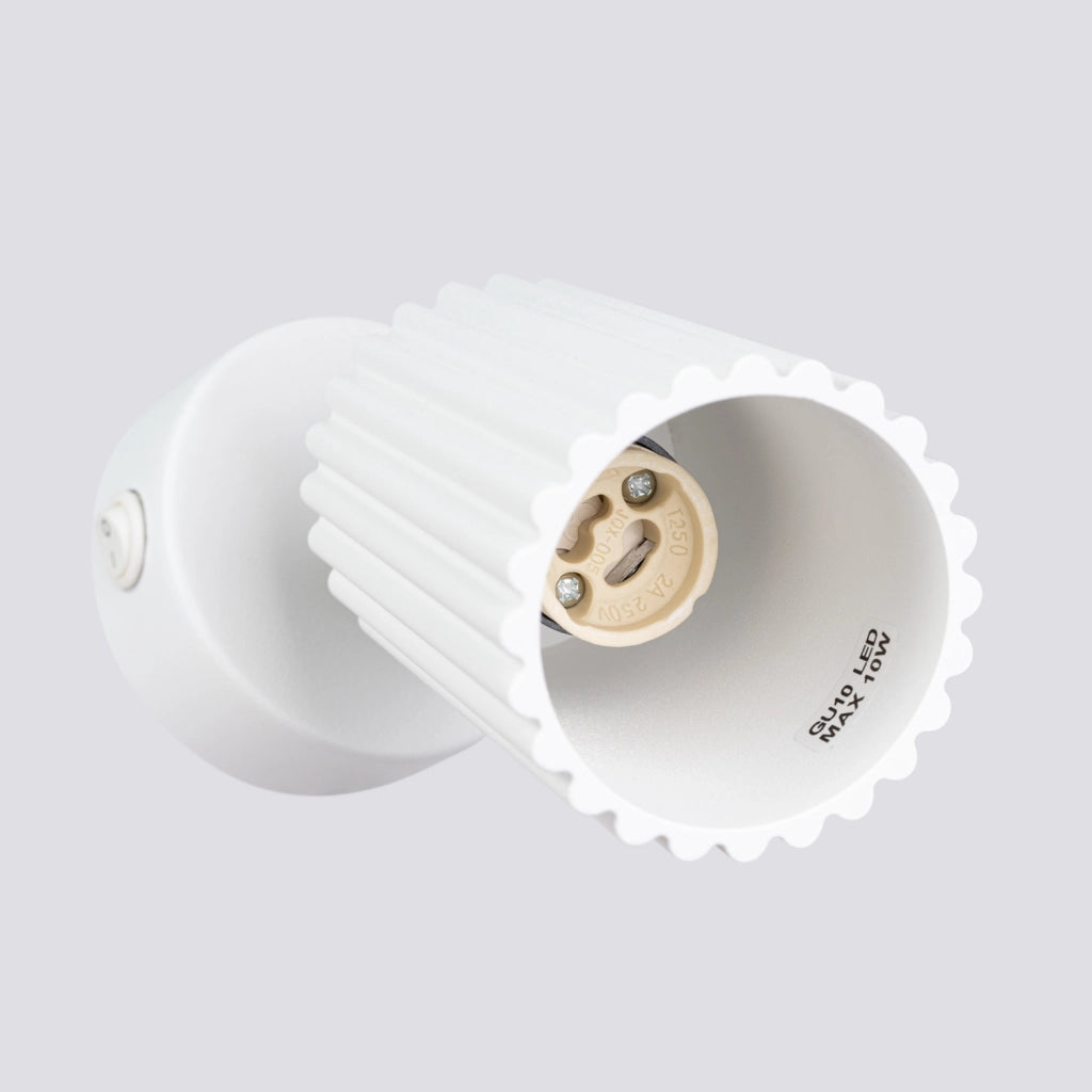 Applique moderna bianca orientabile GU10 GRAVIO Pure Lume