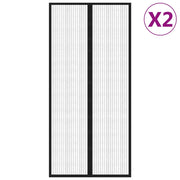 Tende Antimosche 2 pz per Porte con Magneti Nere 220x110 cm CFW9918941
