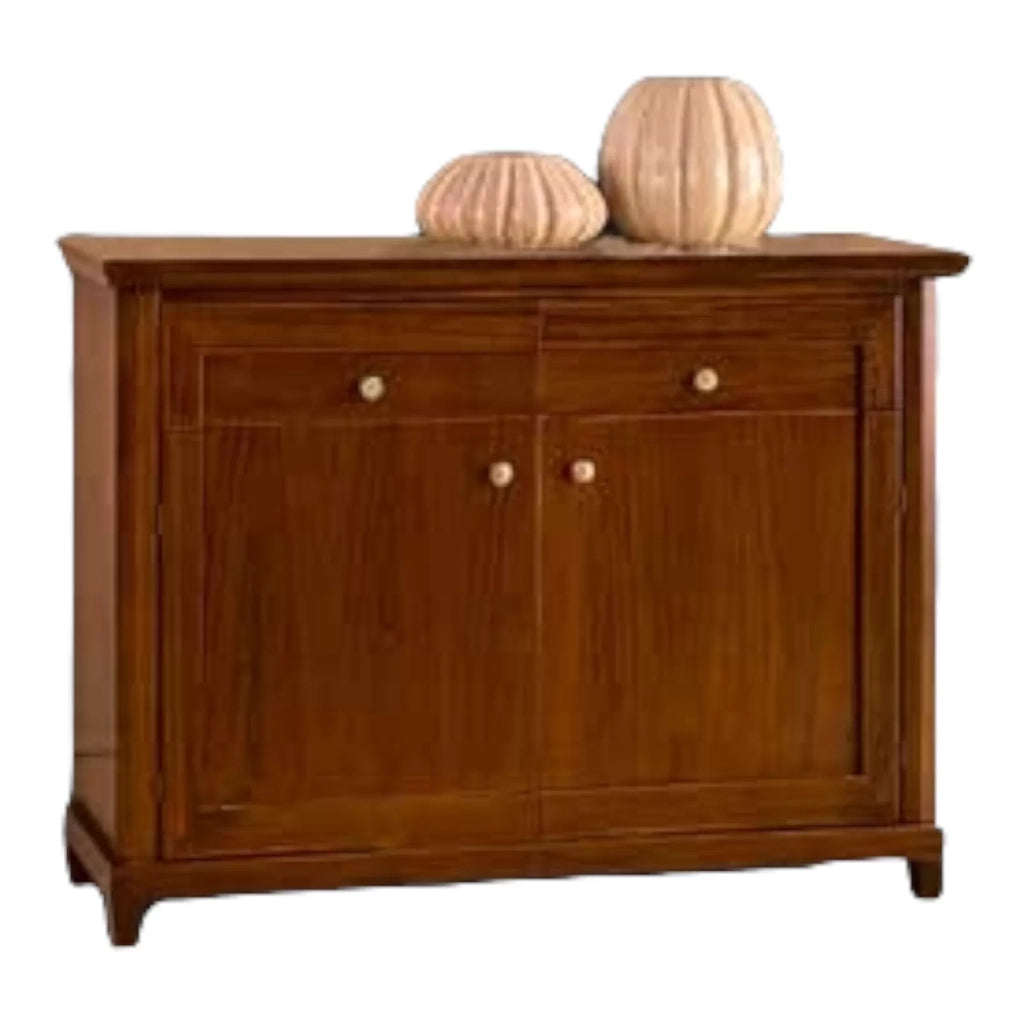 Madia credenza arte povera in legno 2 porte tinta noce  l.150 p.40 h.90 - Mobili 2G