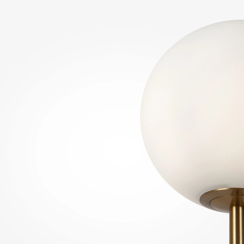 Piantana Contemporanea Ring Metallo Ottone 1 Luce Diffusore Bianco