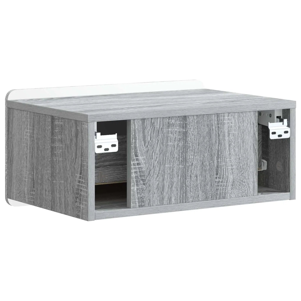 Mobiletto da notte a muro 2 pcs Grigio Sonoma 49 x 34,5 x 24 cm 898288