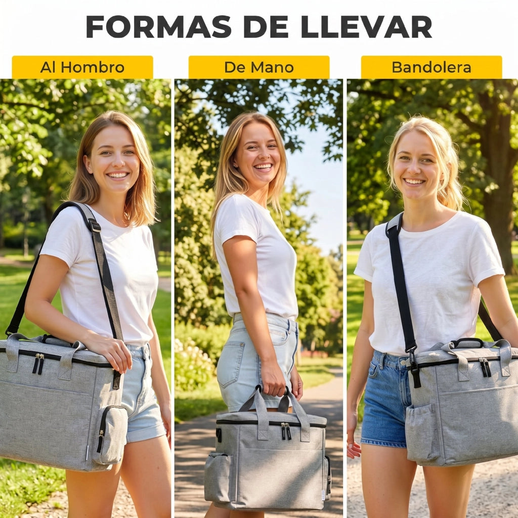 Borsa da Viaggio per Cani con 2 Contenitori e Ciotola Pieghevole ¨C Zephmum ¨C Grigio Chiaro