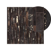 Tappeto Marrone Vera Pelle 200 x 200 cm Pelle Bovina Artigianale