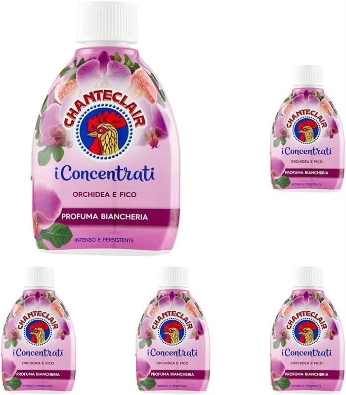 CHANTECLAIR SET DA 5 PZ I CONCENTRATI PROFUMA BIANCHERIA FRAGRANZA ORCHIDEA E FICO INTENSO E RESISTENTE 220 ML
