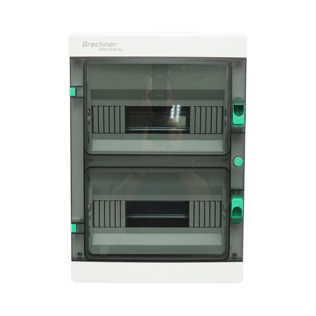 Pannello fusibili PT a 2 file, 24 moduli, IP65, montaggio superficiale Breckner Germany