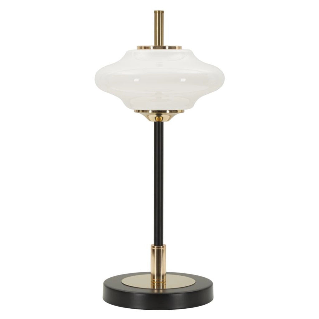 Lampada da Tavolo VKH921, Bianco, Vetro, 22x22x46 cm