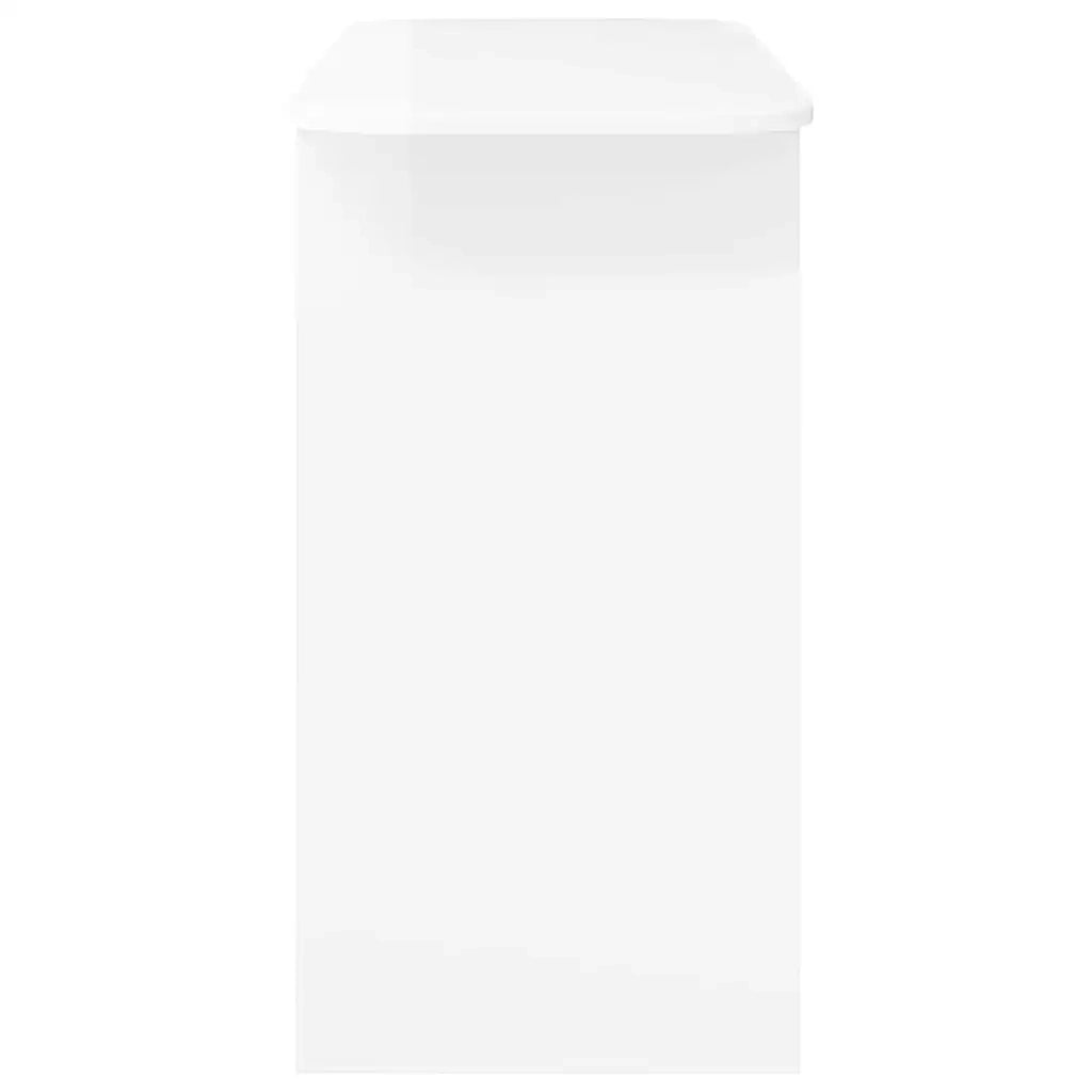 Tavolo consolle Bianco Lucido 93 x 40 x 75 cm Legno multistrato