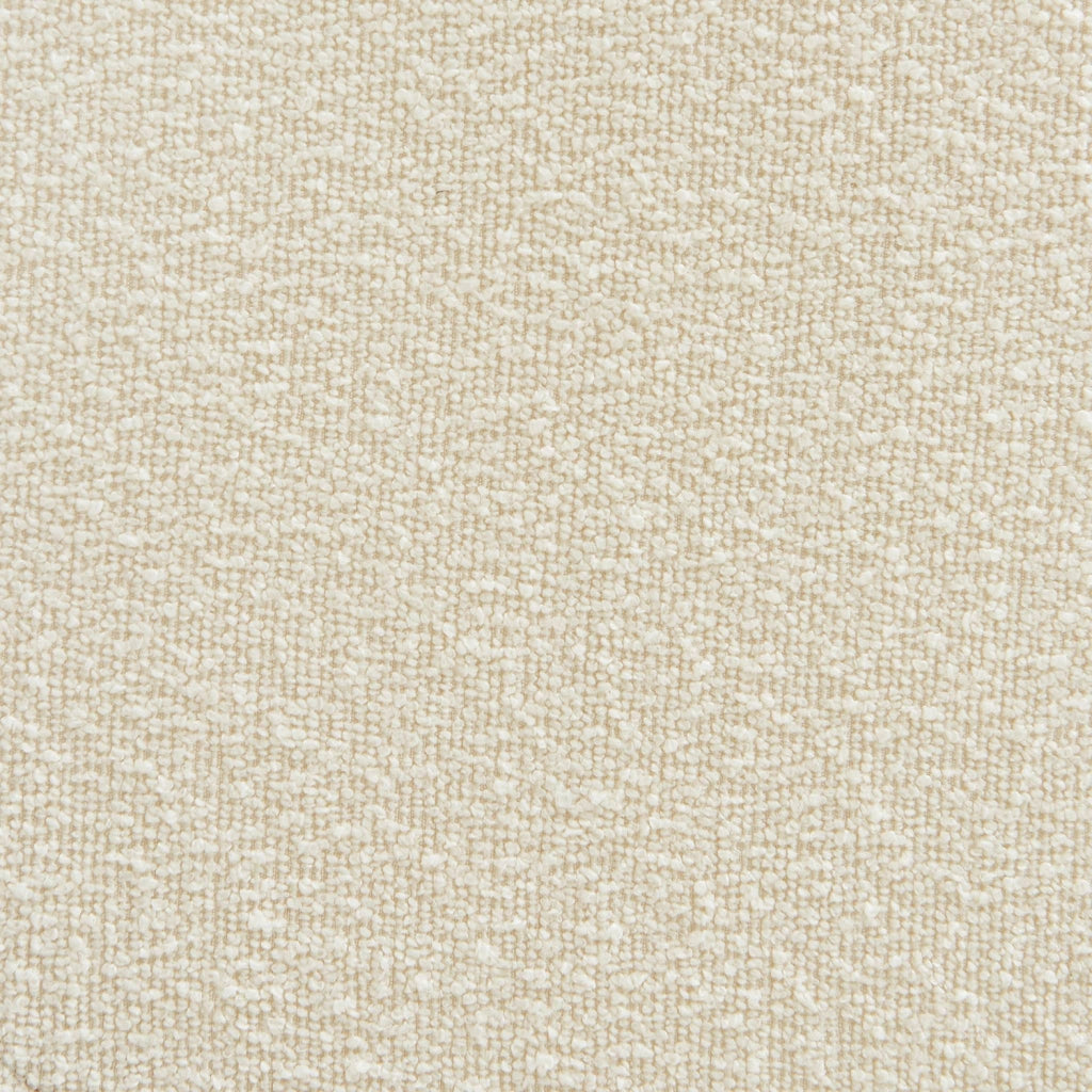 Pouf, poggiapiedi per poltrona nova in bouclé testurizzato, bianco