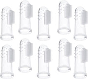Set di spazzole per denti per cani/gatti - 10 pezzi - Materiale siliconico morbido - Dentifricio per cani/gatti - Sicuro e non tossico - Altezza 5,5 cm - Diametro 2,2 cm - Spazzola per denti