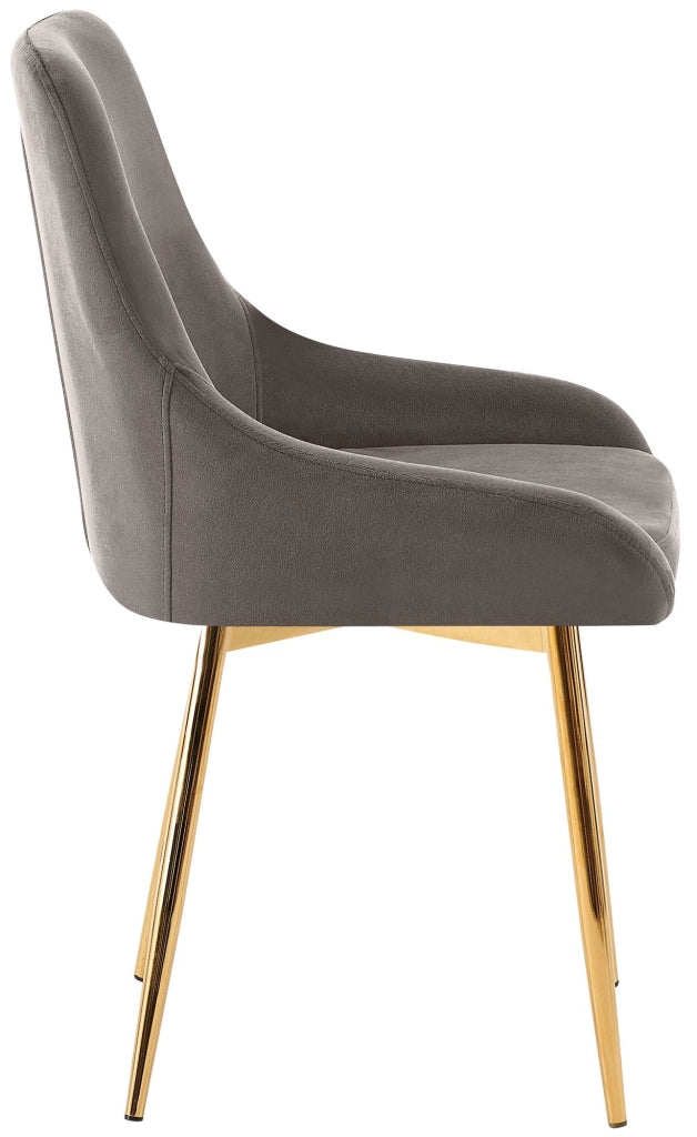 Set di 2 sedie da pranzo Elmira velluto oro 8
