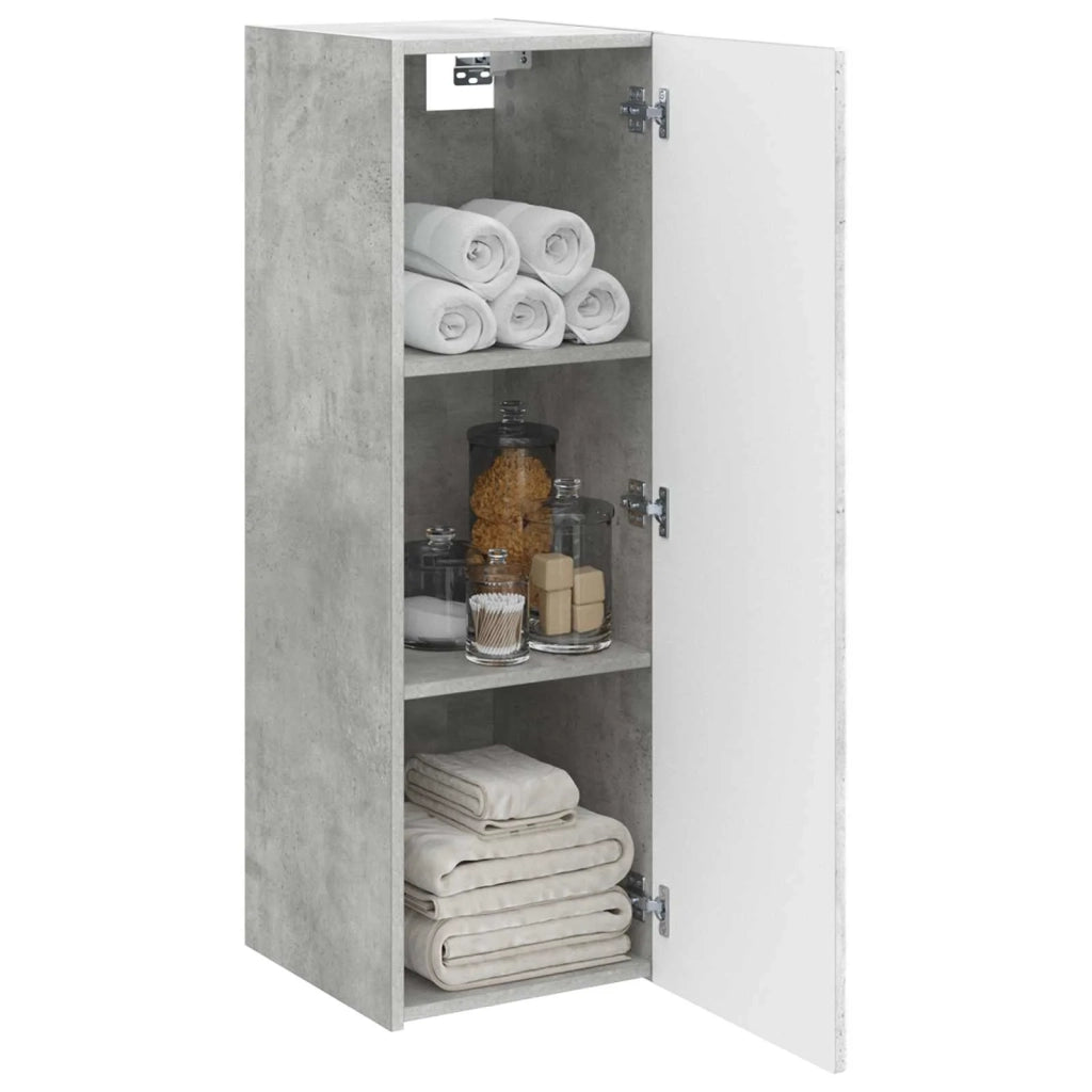 Mobiletto da Bagno a Muro Grigio Cemento 33 x 34,5 x 60 cm 890665
