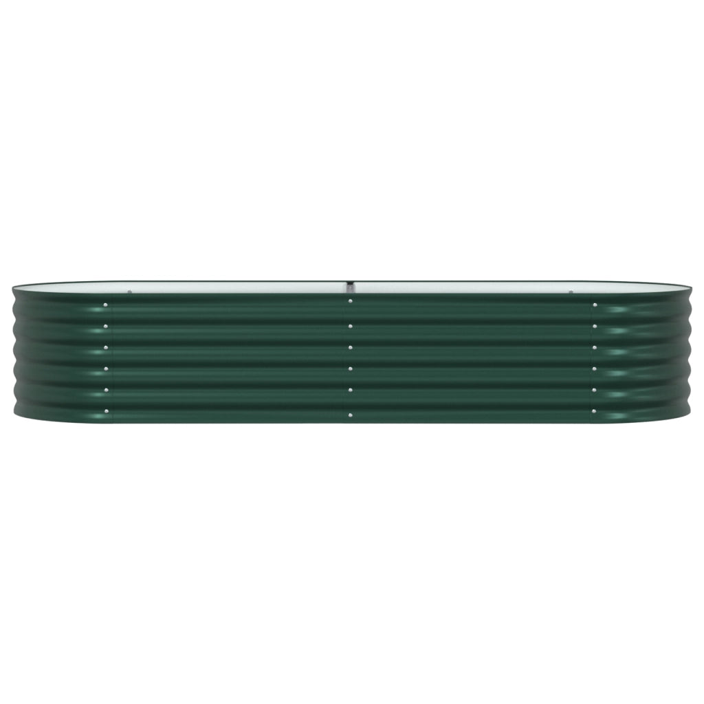 Lettiera da giardino Verde 240x80x44 cm Acciaio zincato