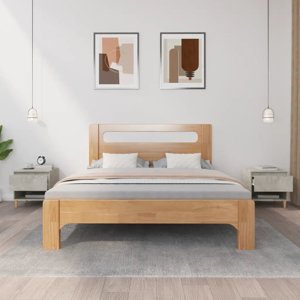 Comodini 2 pz-Set di 2 Tavolino da notte Grigio Cemento 50x46x50 cm in Legno Multistrato