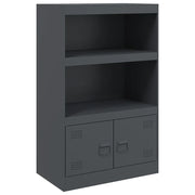 Credenza | Madia | Buffet da pranzo | Armadio da pranzo Antracite 67x39x107 cm in Acciaio