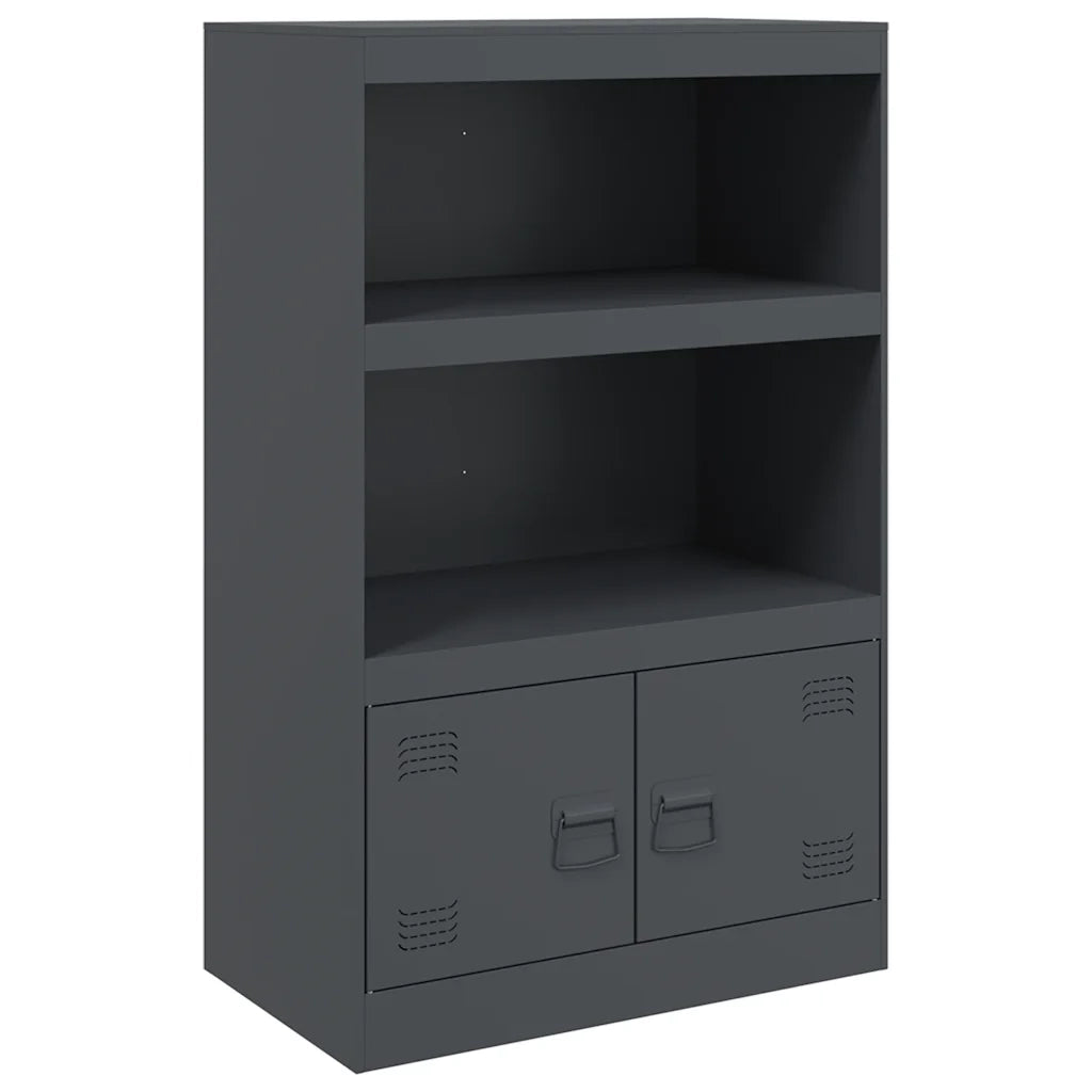 Credenza | Madia | Buffet da pranzo | Armadio da pranzo Antracite 67x39x107 cm in Acciaio
