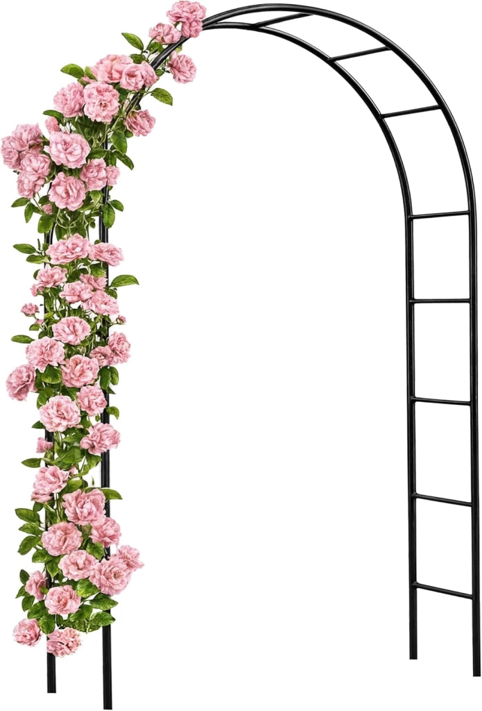 4x Arco per Rampicanti 240x140x37cm Metallo Traliccio per Rose Pergolato Vite Decorazione Eventi Palloncini