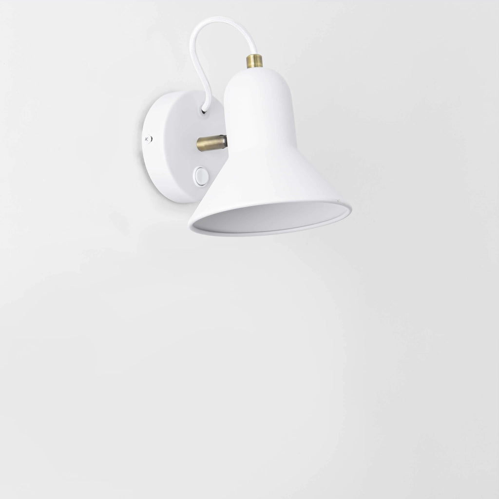 Applique Astama bianca 1xE27 con interruttore Light Prestige