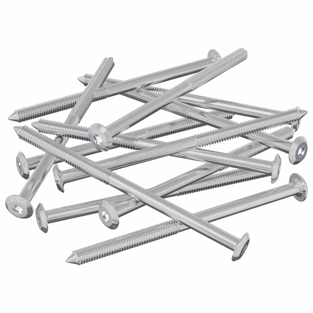 Viti per mobili 12 pz Argento M6 x 100 mm Acciaio CFW9554183