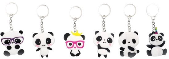 Sostegno per chiavi 6 pezzi - Sostegno per chiavi per bambini - Sostegno per chiavi in PVC - Design creativo - Decorazione appesa - Adatto per bambini - Anello per chiavi